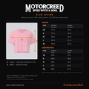 Speed With A Soul Crop Top size guide — measurements in inches and cm