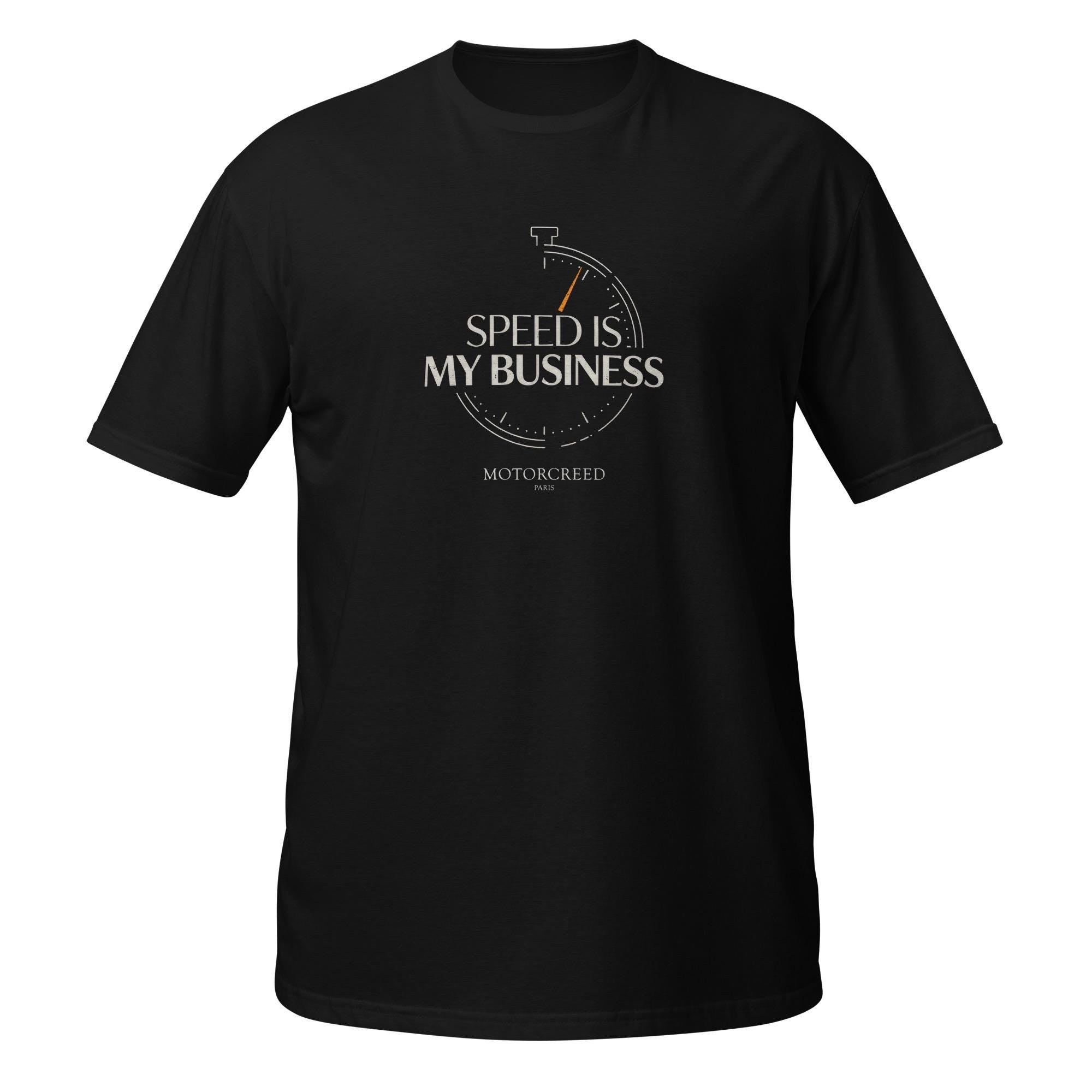Speed Is My Business Tee — MotorCreed car enthusiast t-shirt, Black