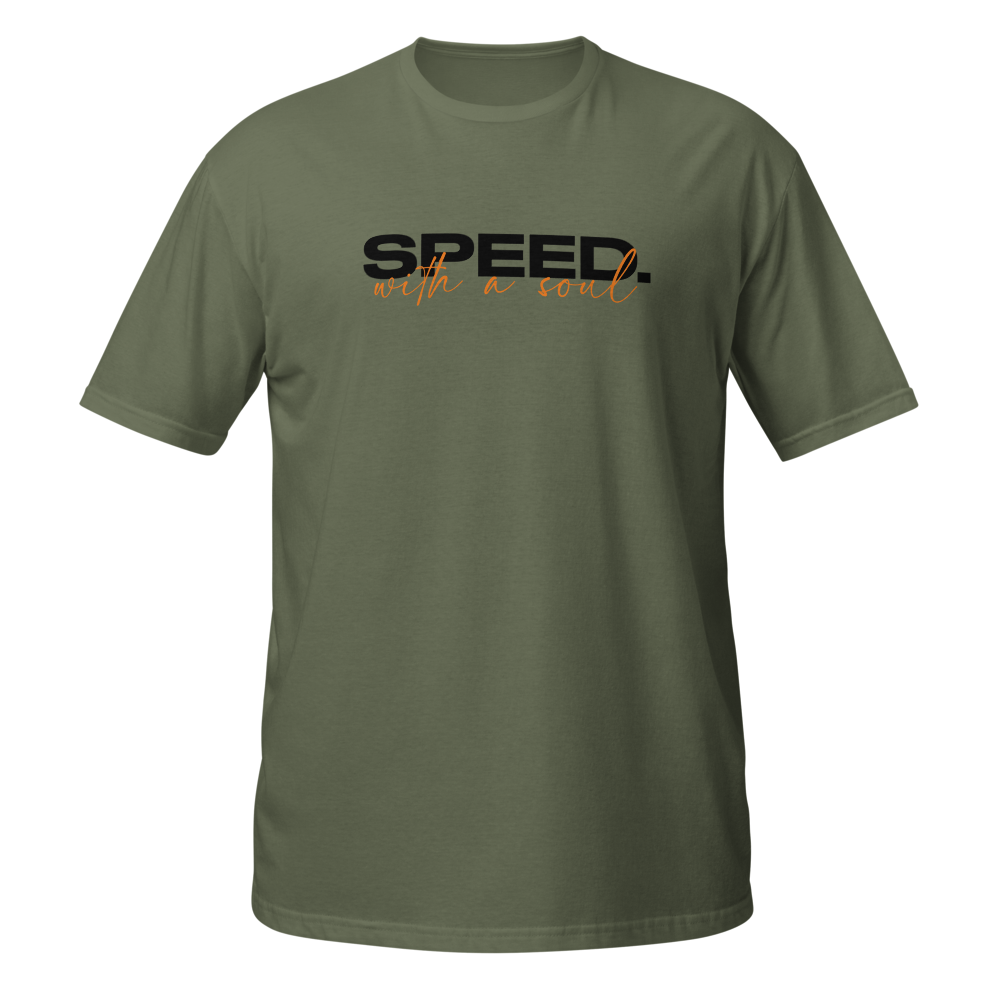 Speed With A Soul Tee — MotorCreed car enthusiast t-shirt, Military Green