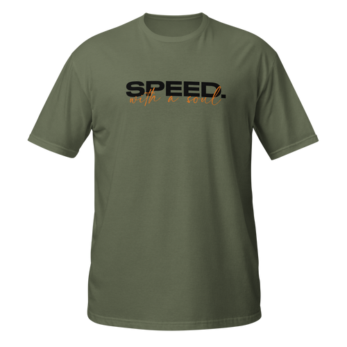 Speed With A Soul Tee — MotorCreed car enthusiast t-shirt, Military Green