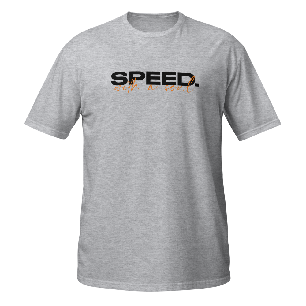 Speed With A Soul Tee — MotorCreed car enthusiast t-shirt, Sport Grey