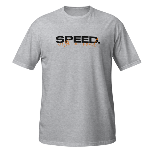 Speed With A Soul Tee — MotorCreed car enthusiast t-shirt, Sport Grey