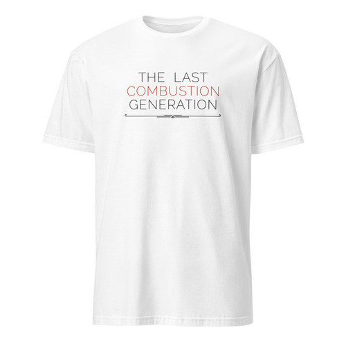 The Last Combustion Generation Tee — MotorCreed car enthusiast t-shirt, White