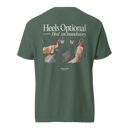 Heels Optional Tee — MotorCreed women's car enthusiast t-shirt, back print, Blue Spruce