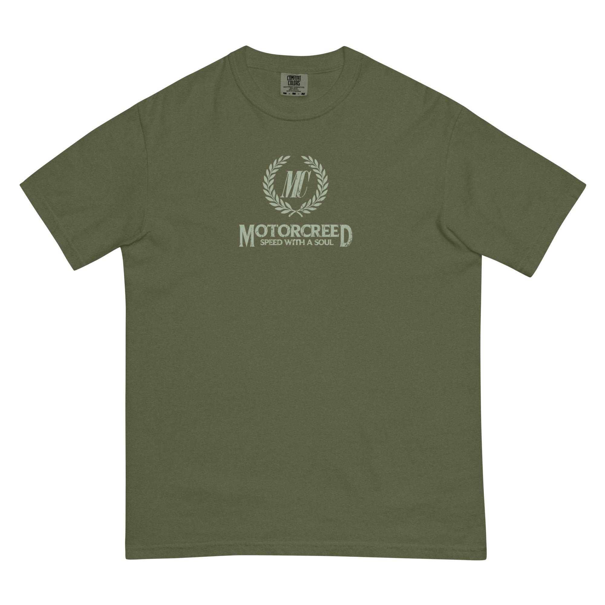 MotorCreed Crest Tee — car enthusiast t-shirt, Hemp